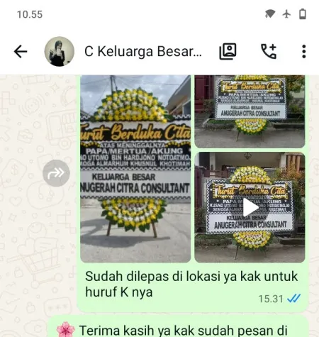 Pengiriman Papan Bunga Duka Beji Ui